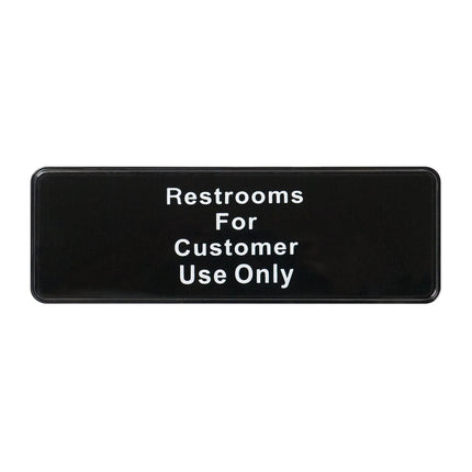 Bảng Hiệu Nhà Vệ Sinh Chỉ Dành Cho Khách Hàng Winco SGN-317 - 7.6 x 22.9 cm, Màu Đen
