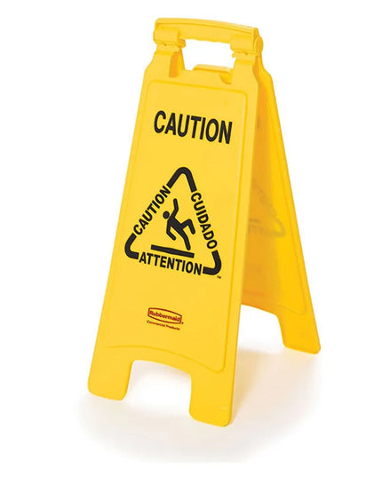 Bảng Hiệu Sàn 2 Mặt Rubbermaid FG611200YEL - "Caution" Đa Ngôn Ngữ, Vàng