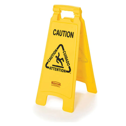 Bảng Hiệu Sàn 2 Mặt Rubbermaid FG611200YEL - "Caution" Đa Ngôn Ngữ, Vàng