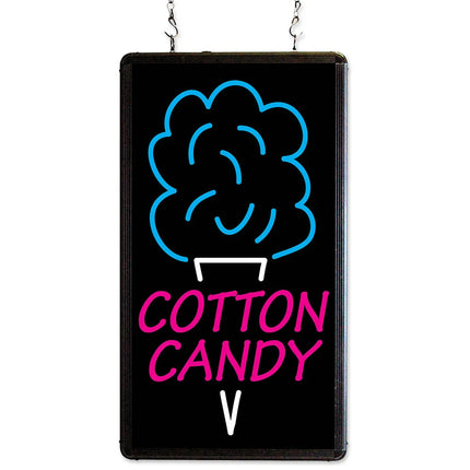Bảng Hiệu Treo LED "Cotton Candy" Winco 92005 Kèm Dây Xích 0.9 m - Khung Nhôm, 120v