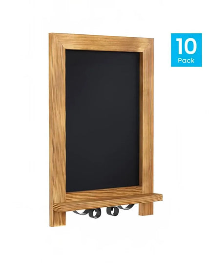 Bảng Phấn Có Chân Flash Furniture 10-HFKHD-GDIS-CRE8-122315-GG - Bộ 10 Cái, Rộng 24.1 cm x Cao 35.6 cm, Khung Gỗ Thông, Màu Nâu