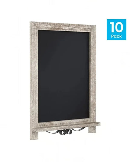 Bảng Phấn Flash Furniture 10-HFKHD-GDI-CRE8-822315-GG Kèm Chân Đứng - Bộ 10 Cái, 30.5 x 43.2 cm, Khung Gỗ Thông, Màu Nâu
