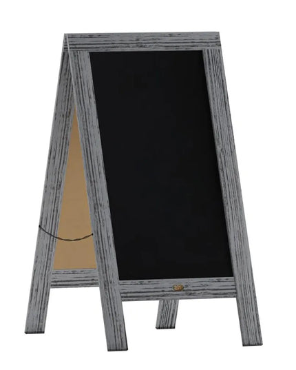 Bảng Phấn Hai Mặt Từ Tính Flash Furniture HGWA-GDI-CRE8-132315-GG Kèm Giá Đỡ - 50.8 x 101.6 cm, Gỗ Thông, Màu Xám