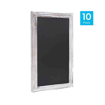 Bảng Phấn Treo Tường Flash Furniture 10-HGWA-GDIS-CRE8-662315-GG - Bộ 10 Cái, 27.9 x 43.2 cm, Khung Gỗ Thông, Màu Trắng