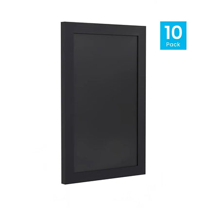 Bảng Phấn Treo Tường Flash Furniture 10-HGWA-GDIS-CRE8-862315-GG - Bộ 10 Cái, Rộng 27.9 cm x Cao 43.2 cm, Khung Gỗ Thông, Màu Đen