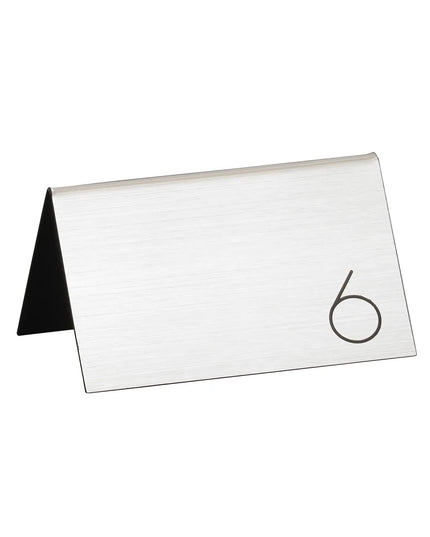 Bảng Số Để Bàn Cal-Mil 22625A-10 #1-25, 12.7 x 8.9 cm, Bạc/Đen