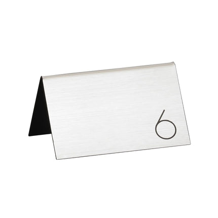 Bảng Số Để Bàn Cal-Mil 22625A-10 #1-25, 12.7 x 8.9 cm, Bạc/Đen