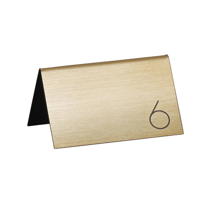 Bảng Số Để Bàn Cal-Mil 22625A-11 #1-25, 12.7 x 8.9 cm, Vàng/Đen