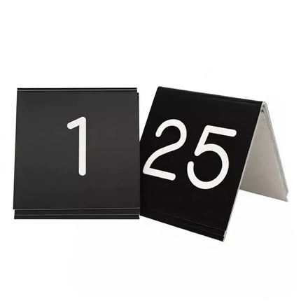 Bảng Số Để Bàn Cal-Mil 271C-2 #51-75, 8.9 x 12.7 cm, Nhựa, Đen/Trắng