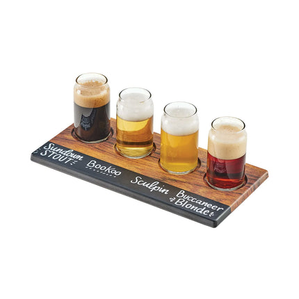 Bảng Thử Bia 4 Lỗ Cal-Mil 3570-47M Có Thể Viết Lên 30.5 x 15.2 cm Melamine Vân Hickory