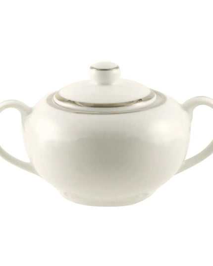 Bát Đường Viền Bạc Có Nắp 10 Strawberry Street SL0018 Sứ Trắng/Bạc 237 ml