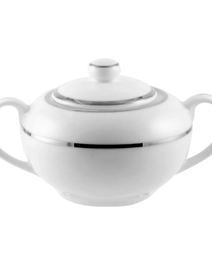 Bát Đường Viền Bạc Đôi 10 Strawberry Street DSL0018 Sứ Trắng/Bạc 237 ml