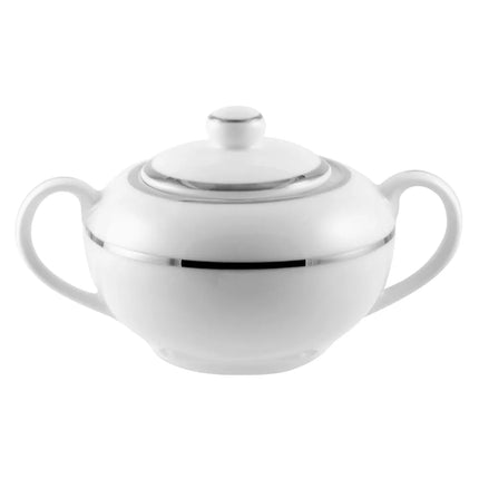 Bát Đường Viền Bạc Đôi 10 Strawberry Street DSL0018 Sứ Trắng/Bạc 237 ml