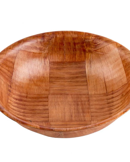 Bát Salad Tròn Tablecraft 208 Gỗ Đan Mahogany Đáy Cong 4 Lớp 20.3 cm