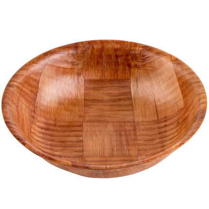 Bát Salad Tròn Tablecraft 208 Gỗ Đan Mahogany Đáy Cong 4 Lớp 20.3 cm