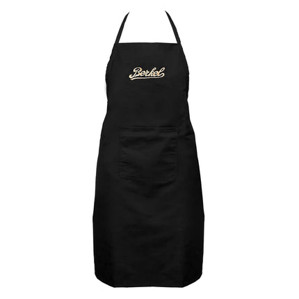 BERKEL | Chef Bib Apron – Black - 950×750 mm - Cotton - Gold Logo Embroidery