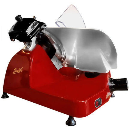 BERKEL | Commercial Pro Line XS25 Electric Gravity Feed Meat Slicer – Ø250 mm - 330 W - Red - 38° plate tilt