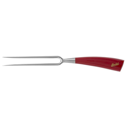 BERKEL | Elegance Carving Fork – Stainless Steel - 18 cm - Red Resin Handle