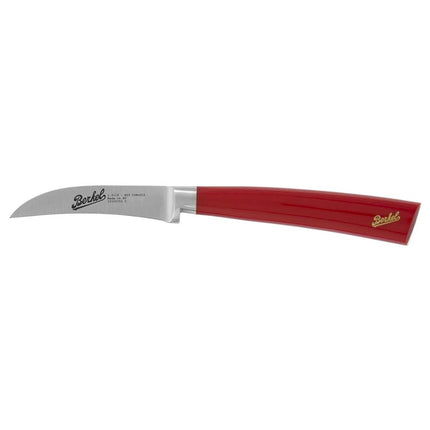 BERKEL | Elegance Peeling Knife – 7 cm Curved Blade - Red Resin Handle