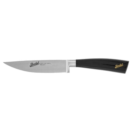 BERKEL | Elegance Utility Kitchen Knife – 16 cm Short Blade - Gloss Black Resin Handle