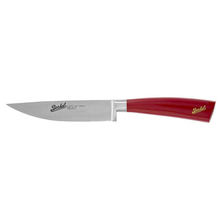BERKEL | Elegance Utility Kitchen Knife – 16 cm Short Blade - Red Resin Handle
