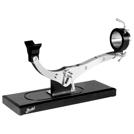 BERKEL | Jamonero Ham Stand & Holder – Stainless Steel - Rosewood Base - Adjustable Tilt/Rotation