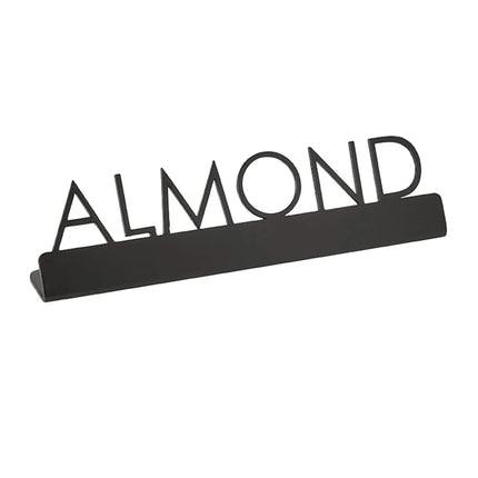 Biển Bàn "Almond" American Metalcraft SBA5 12.7 cm x 3.2 cm, Inox, Đen