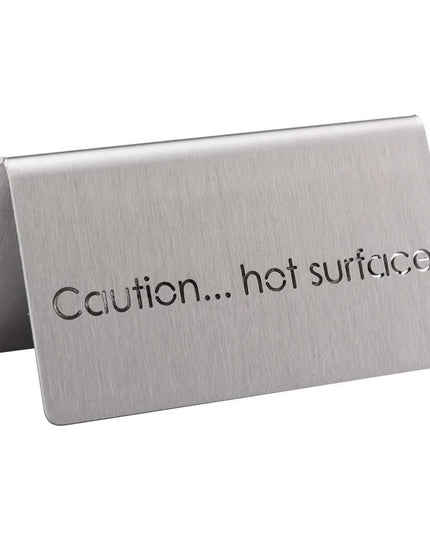 Biển Bàn "Caution Hot Surface" Service Ideas 1C-BF-CHS-MOD 7.6 cm x 3.8 cm, Inox Bề Mặt Mờ