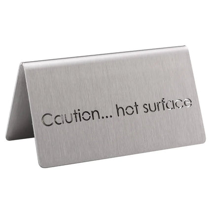 Biển Bàn "Caution Hot Surface" Service Ideas 1C-BF-CHS-MOD 7.6 cm x 3.8 cm, Inox Bề Mặt Mờ