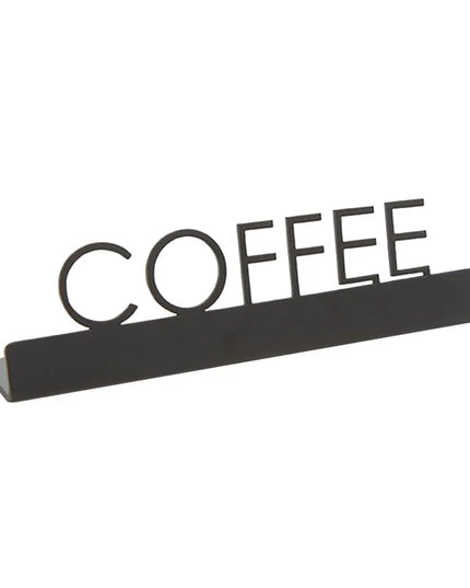 Biển Bàn "Coffee" American Metalcraft SBC5 12.7 cm x 3.2 cm, Inox, Đen