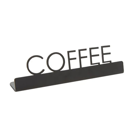 Biển Bàn "Coffee" American Metalcraft SBC5 12.7 cm x 3.2 cm, Inox, Đen