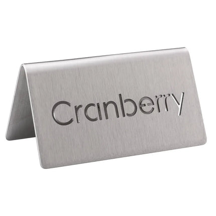 Biển Bàn "Cranberry" Service Ideas 1C-BF-CRANBERRY-MOD 7.6 cm x 3.8 cm, Inox Bề Mặt Mờ