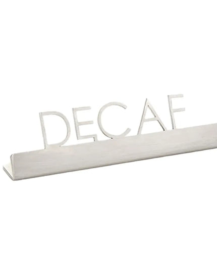 Biển Bàn "Decaf" American Metalcraft SSD5 12.7 cm x 3.2 cm, Inox