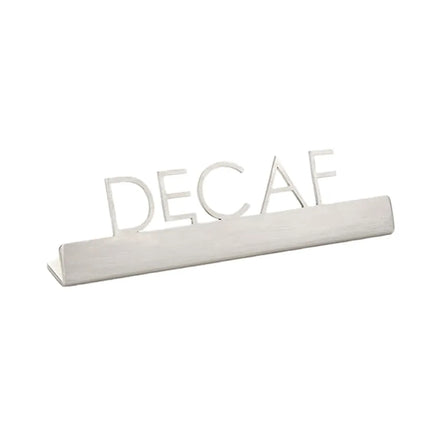 Biển Bàn "Decaf" American Metalcraft SSD5 12.7 cm x 3.2 cm, Inox