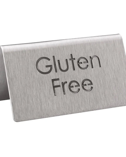 Biển Bàn "Gluten Free" Service Ideas 1C-BF-GLTNFREE-MOD 7.6 cm x 3.8 cm, Inox Bề Mặt Mờ