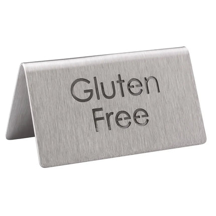 Biển Bàn "Gluten Free" Service Ideas 1C-BF-GLTNFREE-MOD 7.6 cm x 3.8 cm, Inox Bề Mặt Mờ
