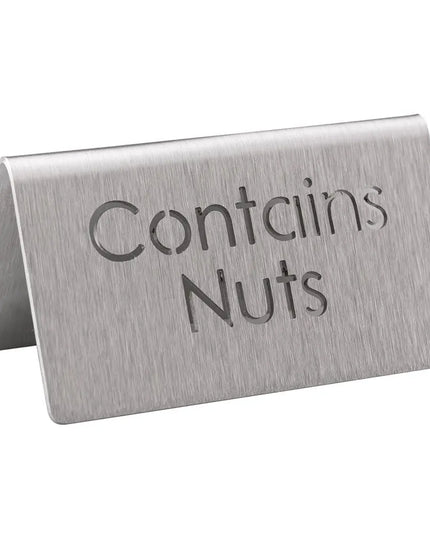 Biển Bàn "Nuts" Service Ideas 1C-BF-NUTS-MOD 7.6 cm x 3.8 cm, Inox Bề Mặt Mờ