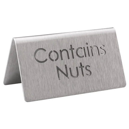 Biển Bàn "Nuts" Service Ideas 1C-BF-NUTS-MOD 7.6 cm x 3.8 cm, Inox Bề Mặt Mờ