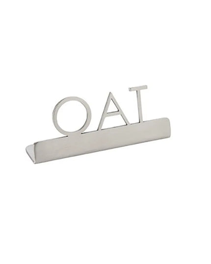 Biển Bàn "Oat" American Metalcraft SSO3 7.6 cm x 3.2 cm, Inox