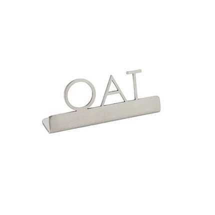 Biển Bàn "Oat" American Metalcraft SSO3 7.6 cm x 3.2 cm, Inox