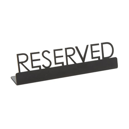 Biển Bàn "Reserved" American Metalcraft SBR5 12.7 cm x 3.2 cm, Inox, Đen