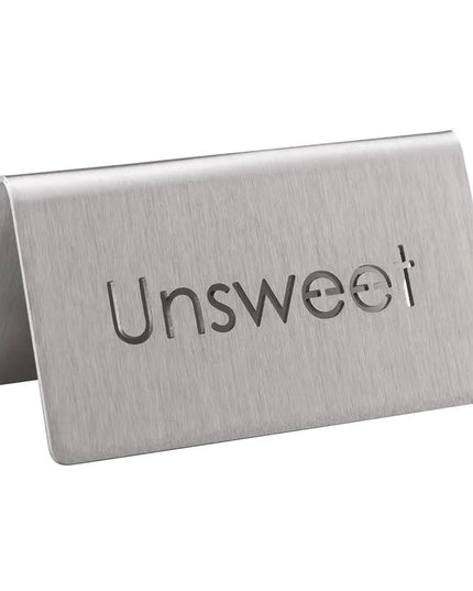 Biển Bàn "Unsweet" Service Ideas 1C-BF-UNSWEET-MOD 7.6 cm x 3.8 cm, Inox Bề Mặt Mờ