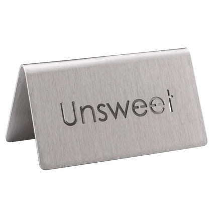 Biển Bàn "Unsweet" Service Ideas 1C-BF-UNSWEET-MOD 7.6 cm x 3.8 cm, Inox Bề Mặt Mờ