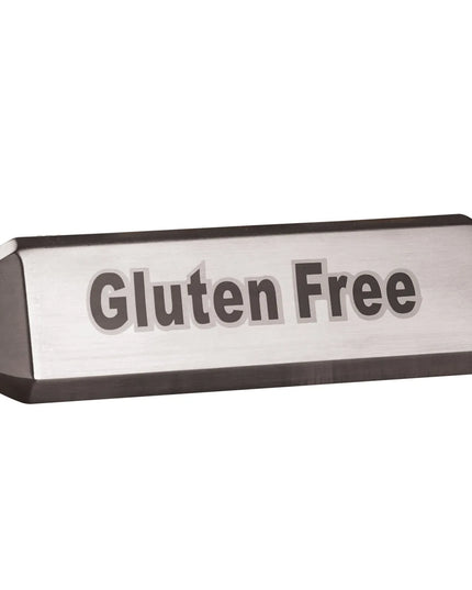 Biển Báo Bàn Ba Mặt "Vegan" "Vegetarian" "Gluten Free" American Metalcraft TTSVG3, Thép Không Gỉ