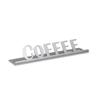 Biển Báo Bàn "Coffee" Service Ideas 1C-ST-COFFEE-SIGN 11.4 cm x 2.5 cm, Thép Không Gỉ Bề Mặt Mờ
