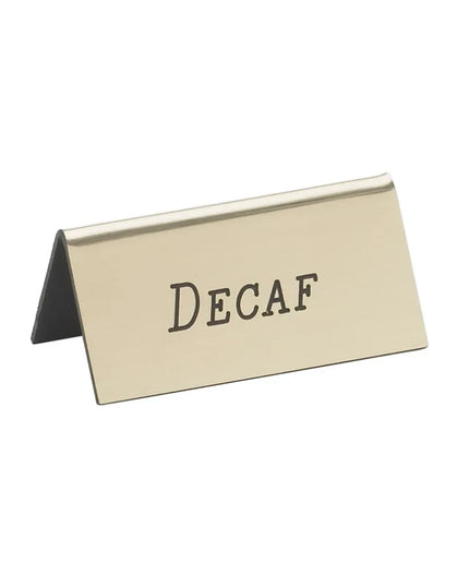 Biển Báo Bàn "Decaf" Cal-Mil 228-2-011 3.8 cm x 7.6 cm, Màu Vàng