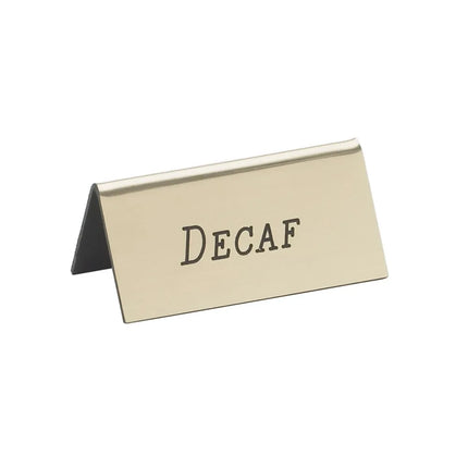 Biển Báo Bàn "Decaf" Cal-Mil 228-2-011 3.8 cm x 7.6 cm, Màu Vàng