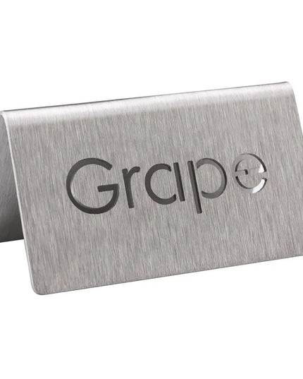 Biển Báo Bàn "Grape" Service Ideas 1C-BF-GRAPE-MOD 7.6 cm x 3.8 cm, Thép Không Gỉ Bề Mặt Mờ