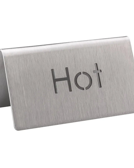 Biển Báo Bàn "Hot" Service Ideas 1C-BF-HOT-MOD 7.6 cm x 3.8 cm, Thép Không Gỉ Bề Mặt Mờ