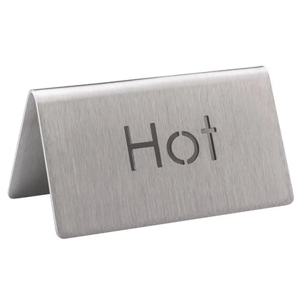 Biển Báo Bàn "Hot" Service Ideas 1C-BF-HOT-MOD 7.6 cm x 3.8 cm, Thép Không Gỉ Bề Mặt Mờ